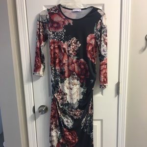 Cute grey maternity dress